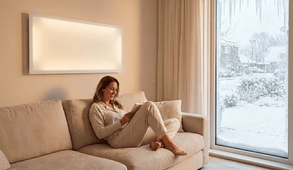 riscaldamento elettrico con pannelli radianti a parete ad infrarossi ad onda lunga